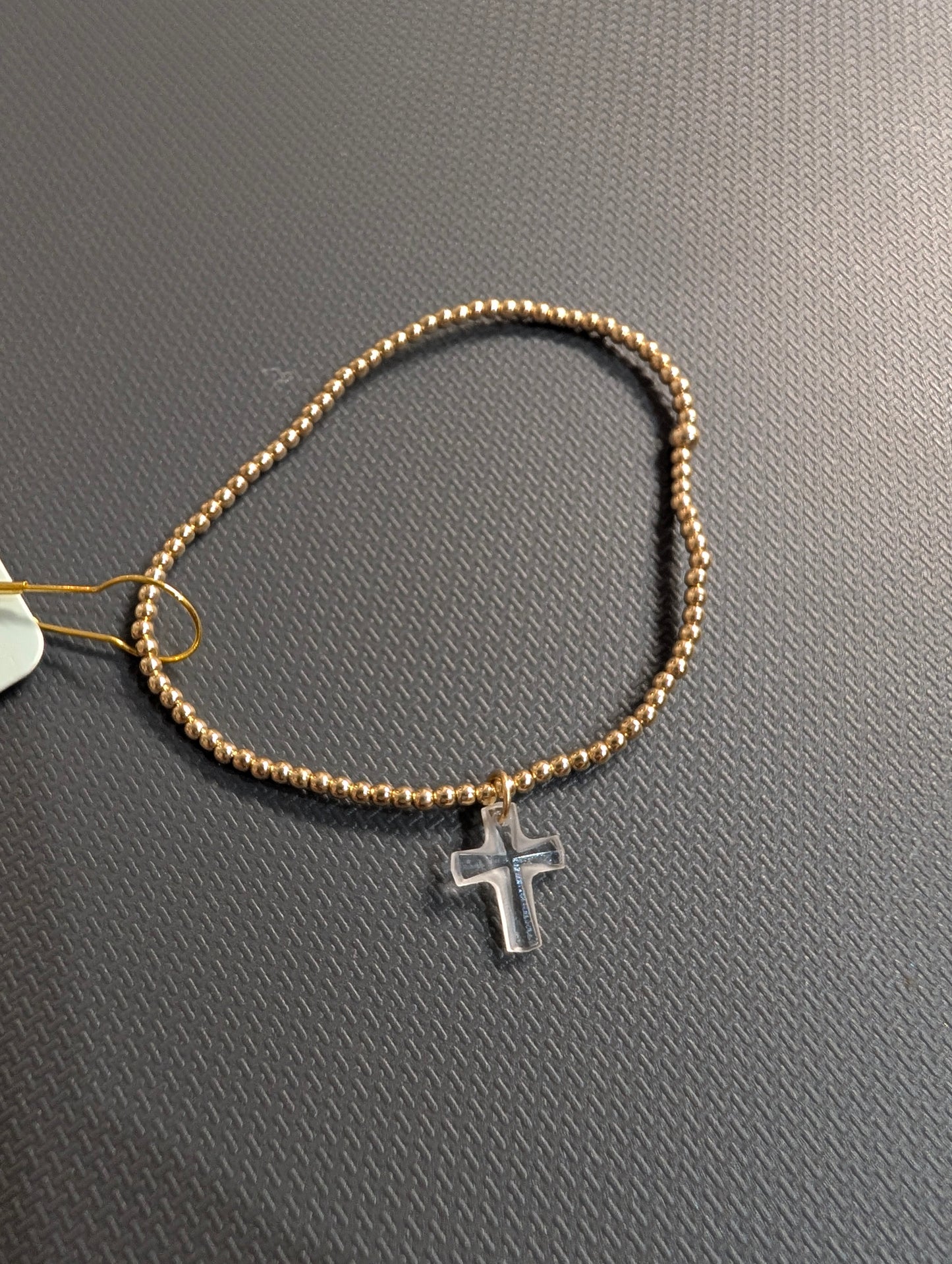 ENewton 2mm Gold Blessed Crystal Charm