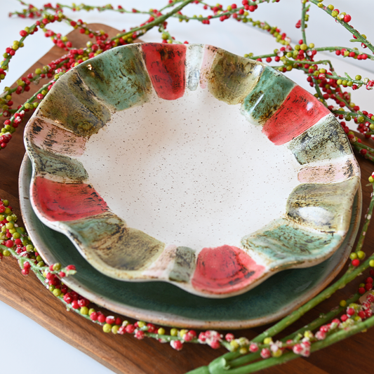 Candy Stripe Mini Freeform Bowl