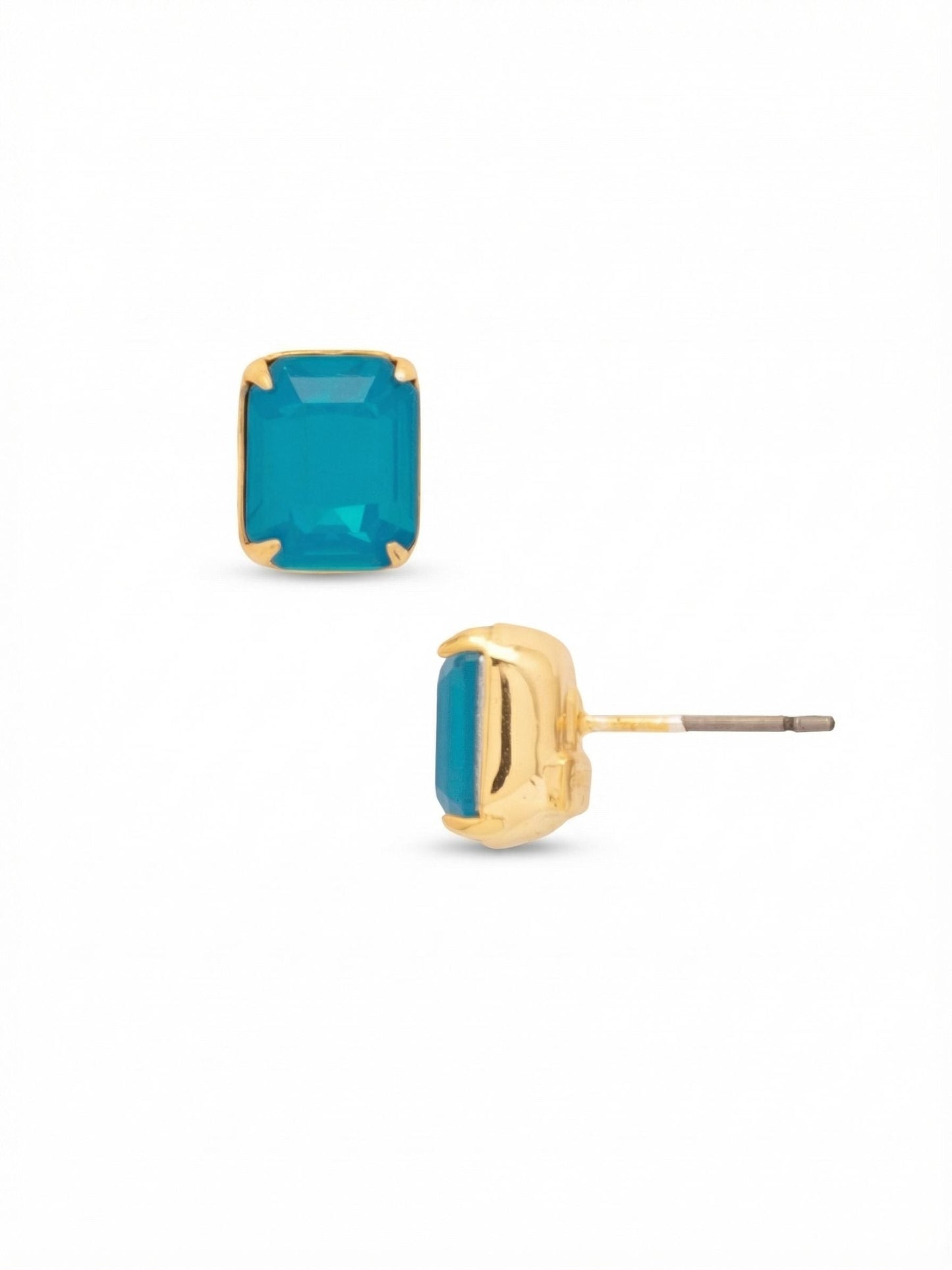 Octavia Stud Earrings-Caribbean Blue Opal