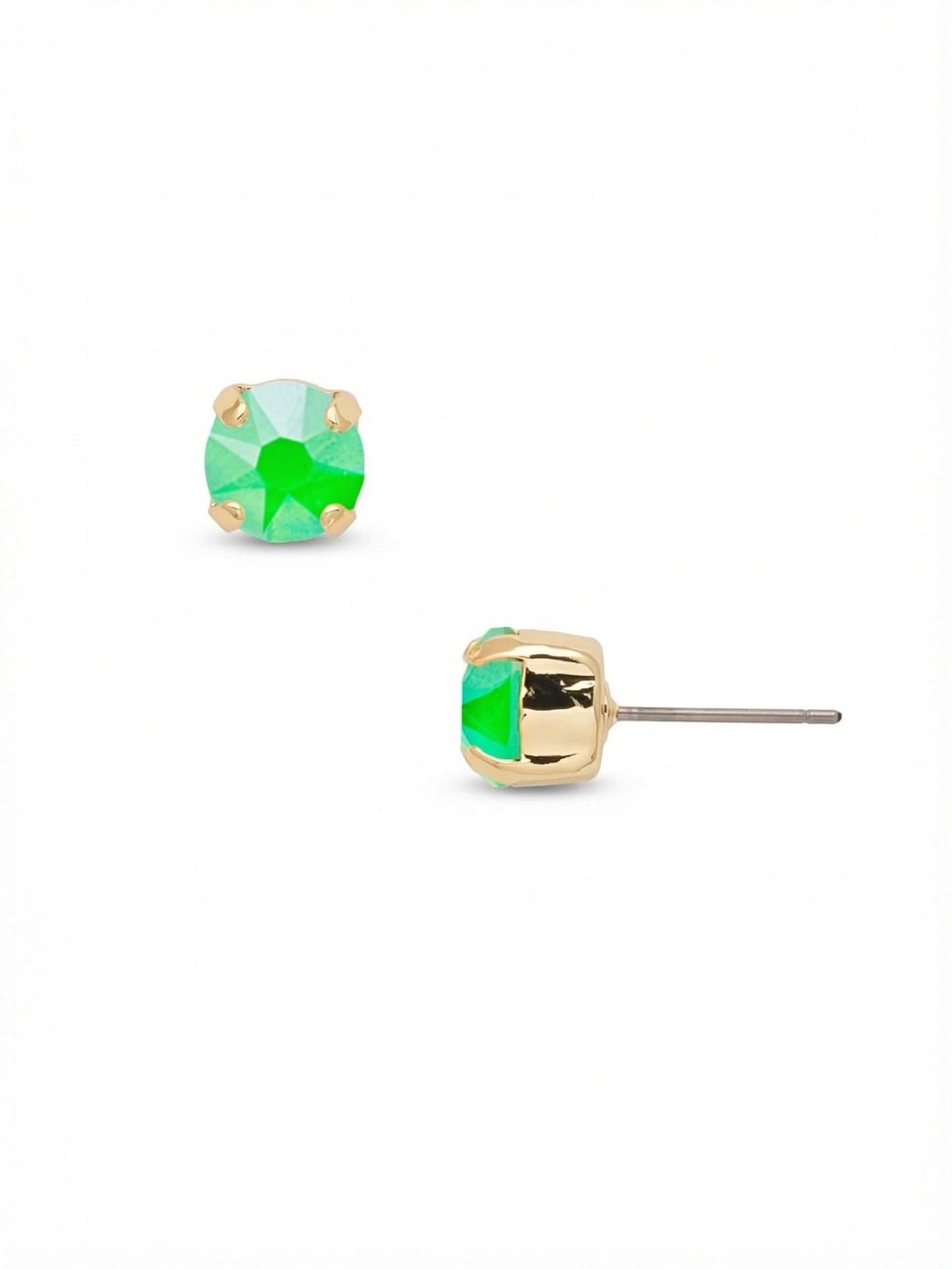 Simple Stud Earrings - Electric Green