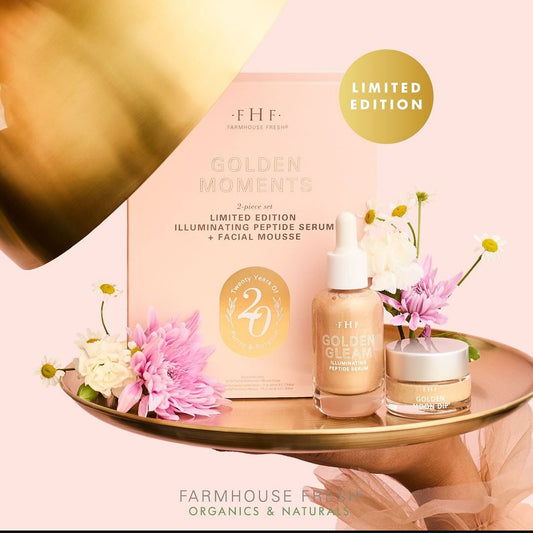 Golden Moments 2 piece Set Limited Edition Illuminating Peptide Serum + Facial Mousse