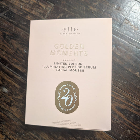 Golden Moments 2 piece Set Limited Edition Illuminating Peptide Serum + Facial Mousse