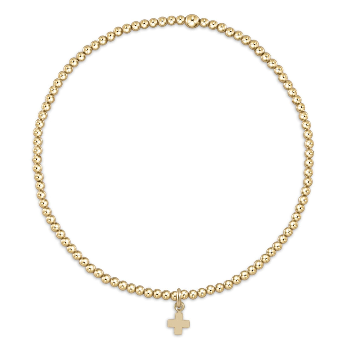 Extends Classic Gold 3mm Small Signature Cross Charm