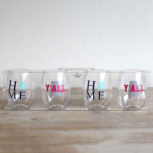 TRS Alabama Ya'll Wine Glass Set