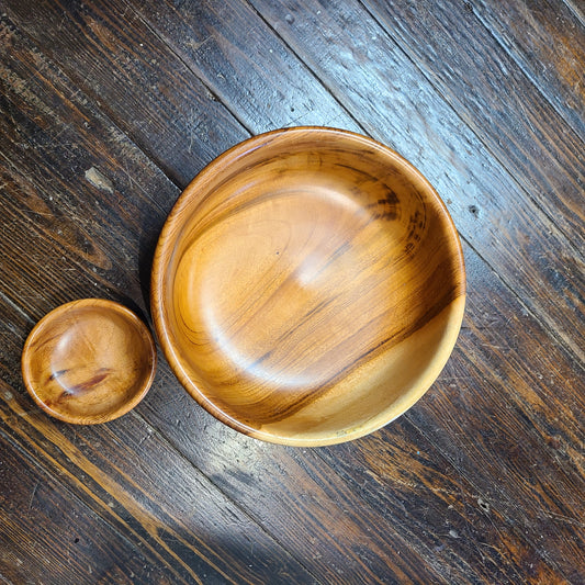 Tropical Hardwood Chip & Dip Serving Set