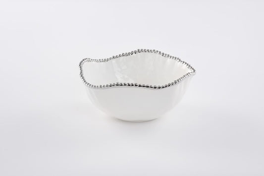 Silver Salerno Large Salad Bowl