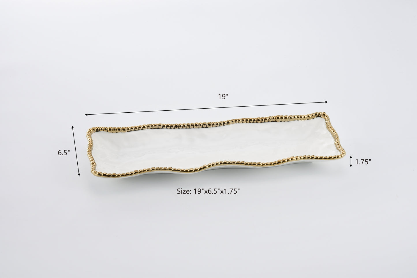 PB Golden Salerno Rectangle Tray