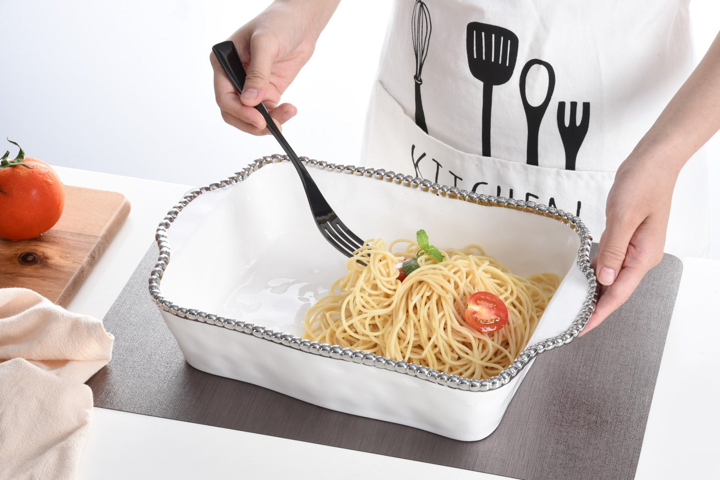 Silver Salerno Rectangular Baking Dish