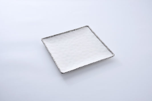 Silver Salerno Square Serving Tray