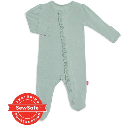Sea Foam Modal w/Ruffle Magnetic Footie