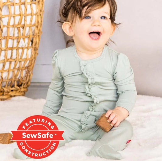 Sea Foam Modal w/Ruffle Magnetic Footie