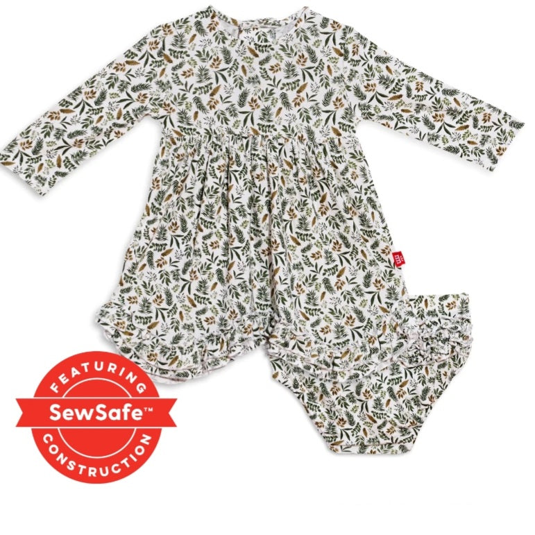 Awesome Balsam Modal Dress with Ruffle Diaper Cover