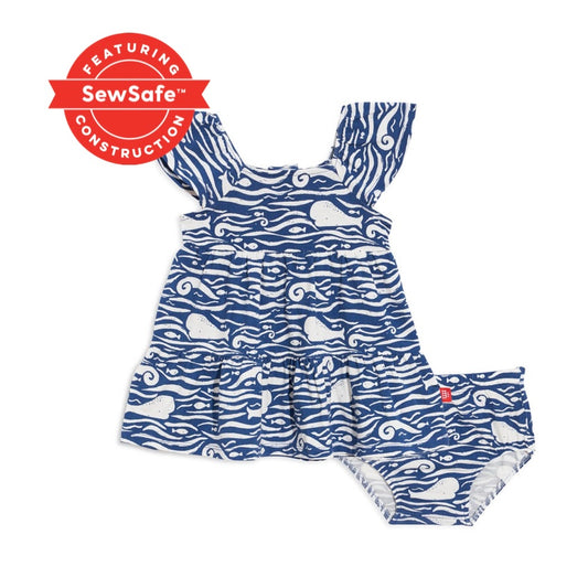 Whale Hello There Modal Magnet Dress/Diaper Cover