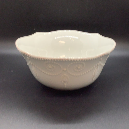 French Perle Bead White AP Bowl