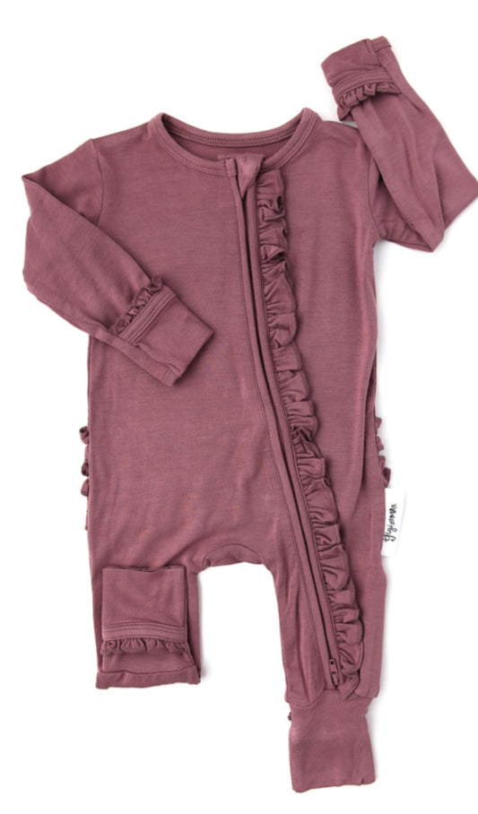 Gigi & Max Ruffle Zipper Onesie