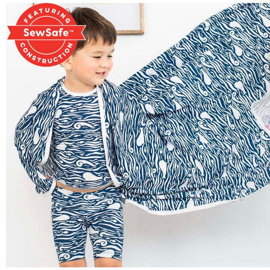 Whale Hello There Comfort Swaddle Blanket