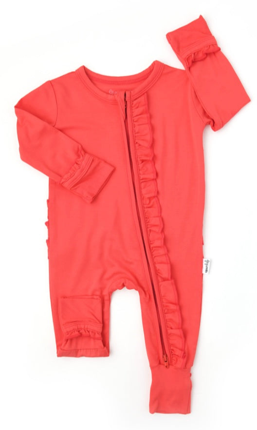 Gigi & Max Ruffle Zipper Onesie
