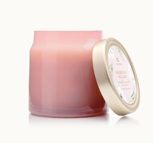 Magnolia Willow Glass Jar Candle