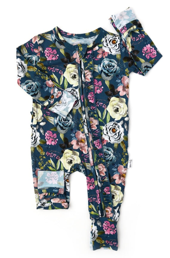 Gigi & Max Ruffle Zipper Onesie