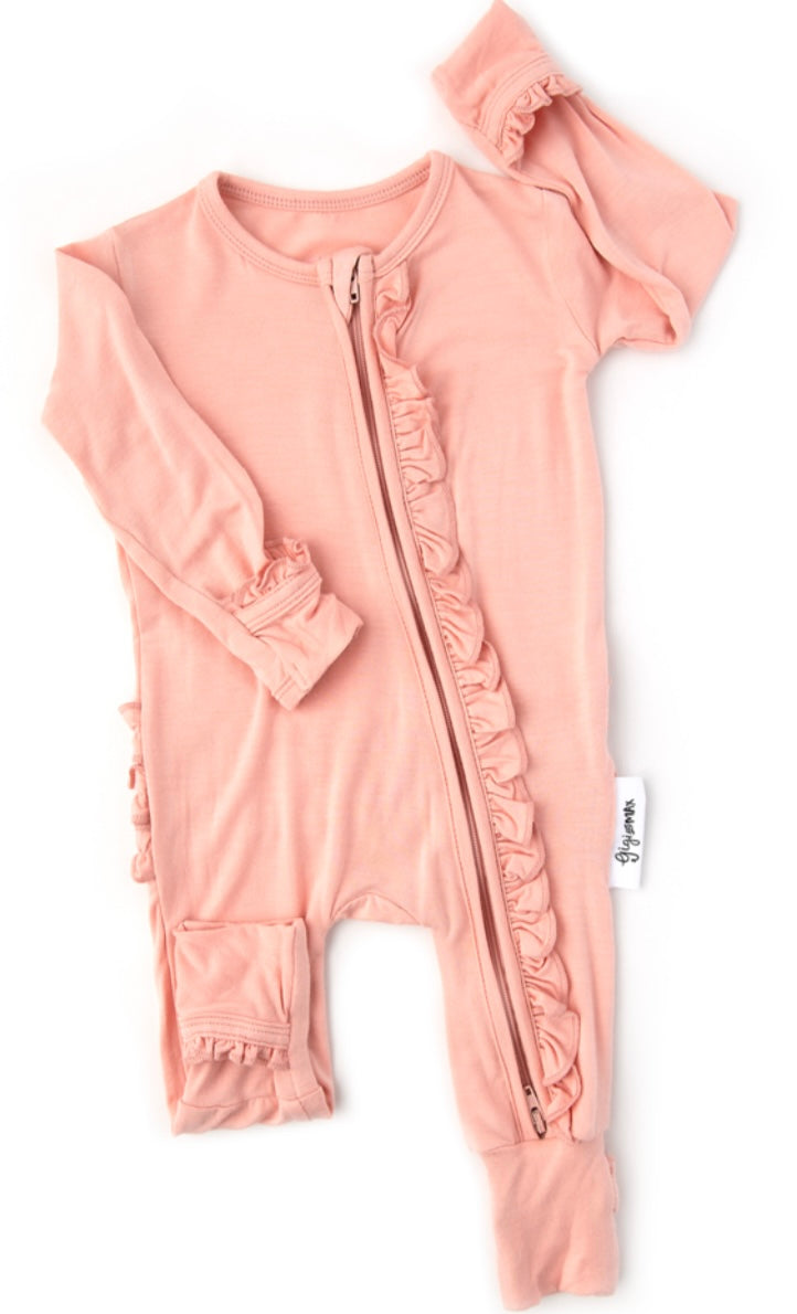 Gigi & Max Ruffle Zipper Onesie