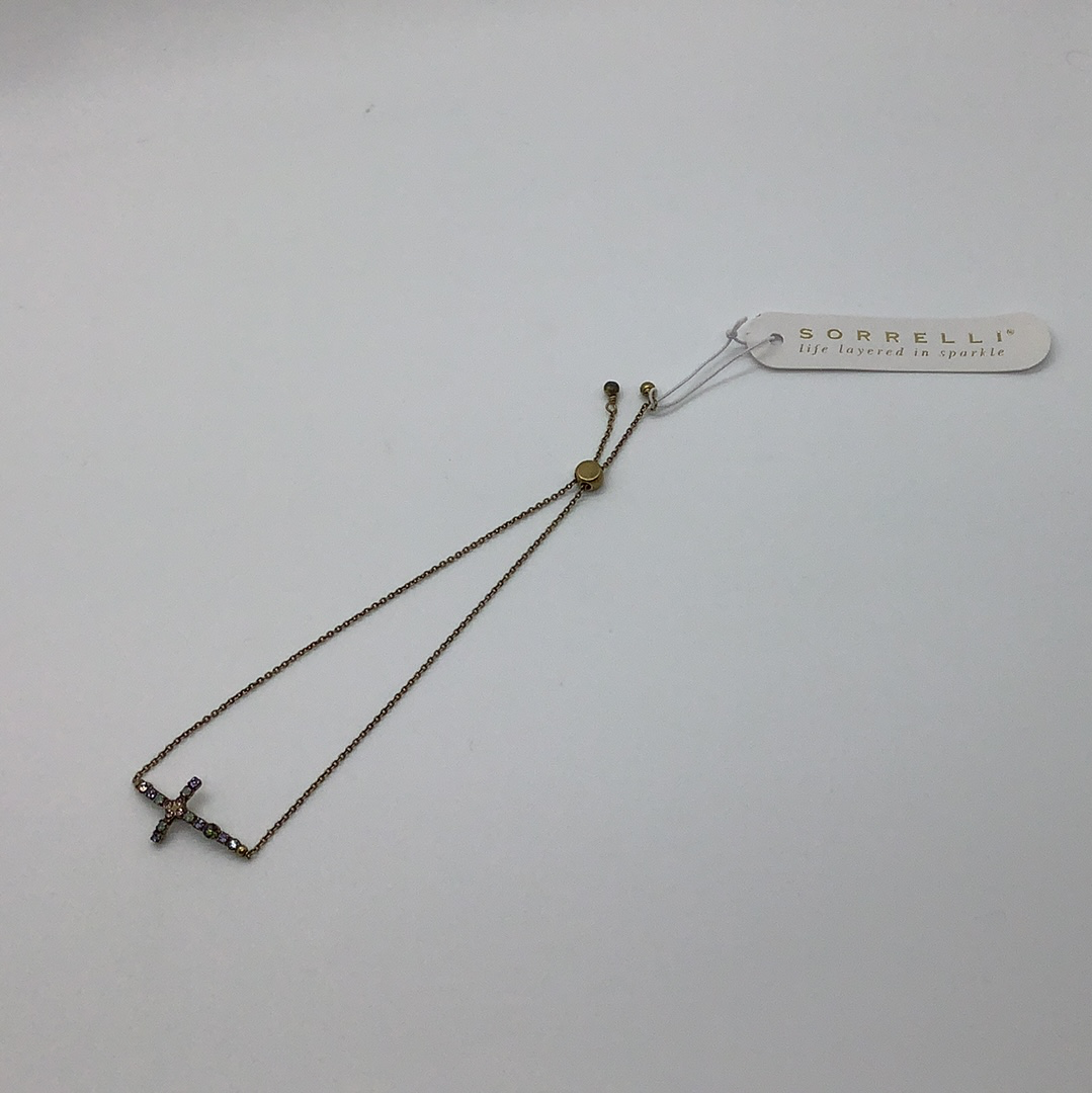 Giovanna Slider Bracelet Iris Bloom Cross Bracelet