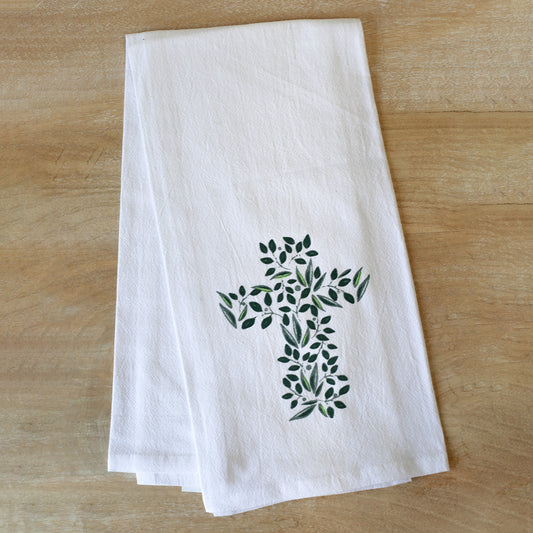 TRS Green Cross Hand Towel