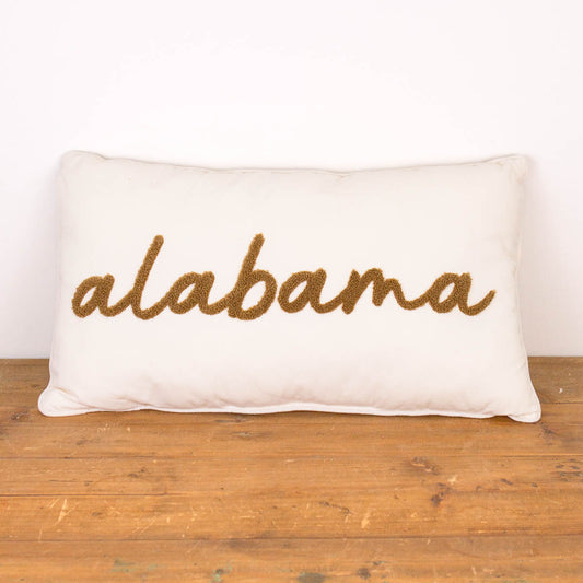 TRS Alabama Embroidered Lumbar Pillow