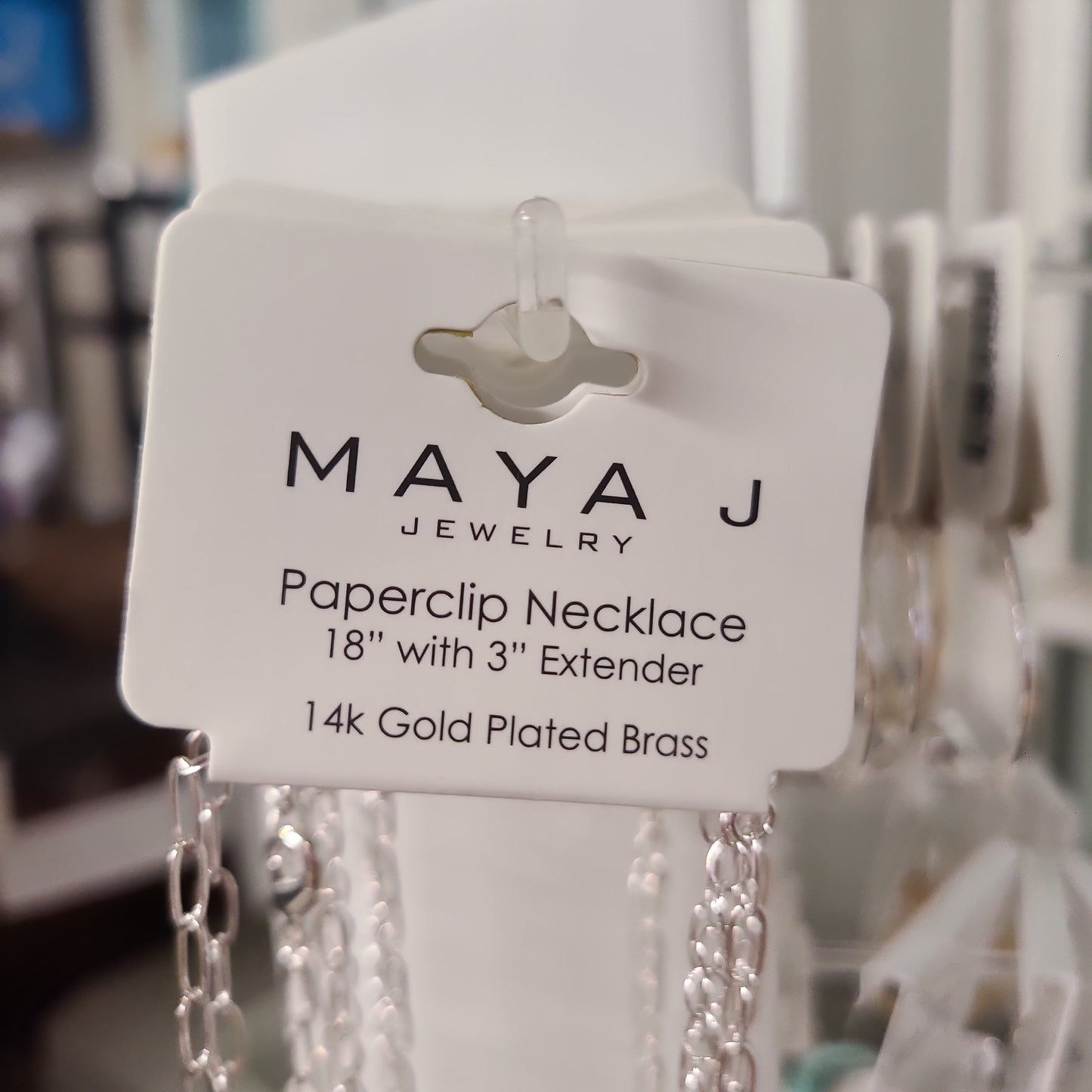 Maya J Birthstone Paperclip Necklaces