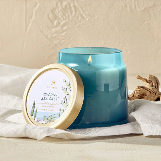 Cypress Sea Salt Statement Poured Candle