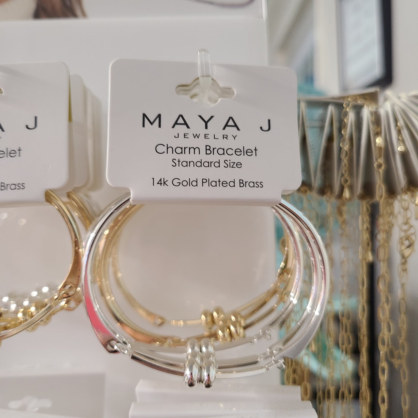 Maya J Cuff Bracelets for Birthstone Charms