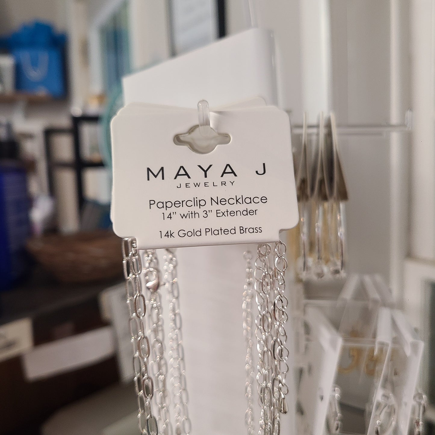 Maya J Birthstone Paperclip Necklaces