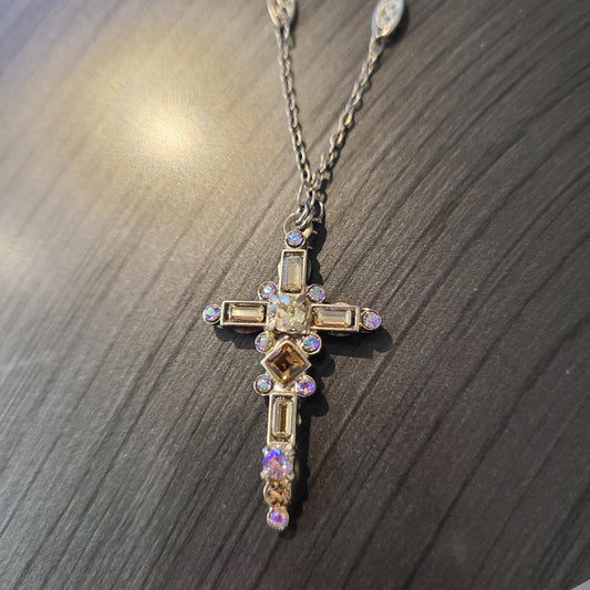 Delicate Cross Pendant Necklace- Mirage