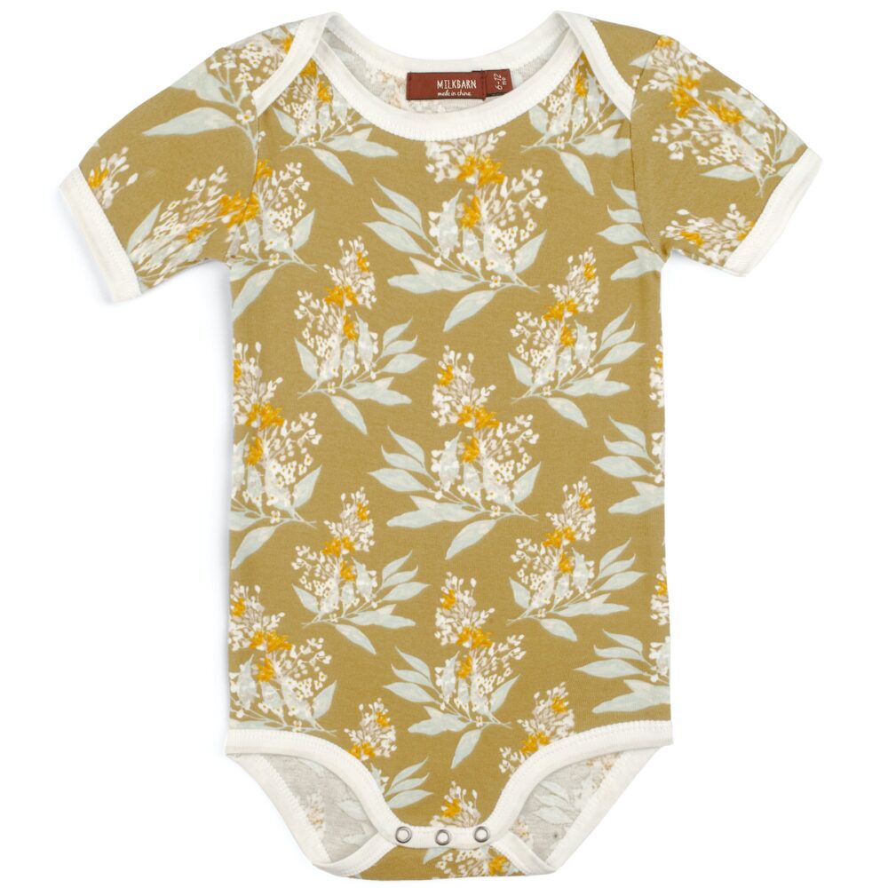 Organic One Piece Gold Floral