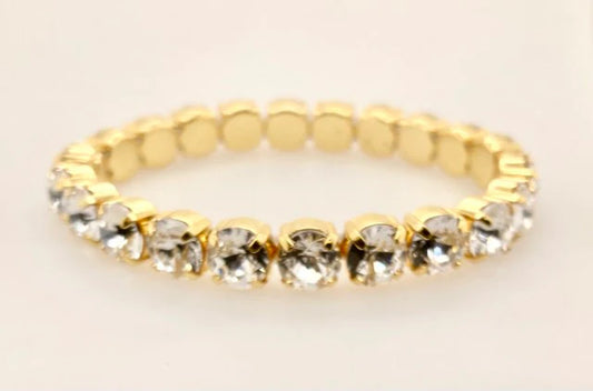 7 Inch Sienna Stretch Bracelet-Crystal
