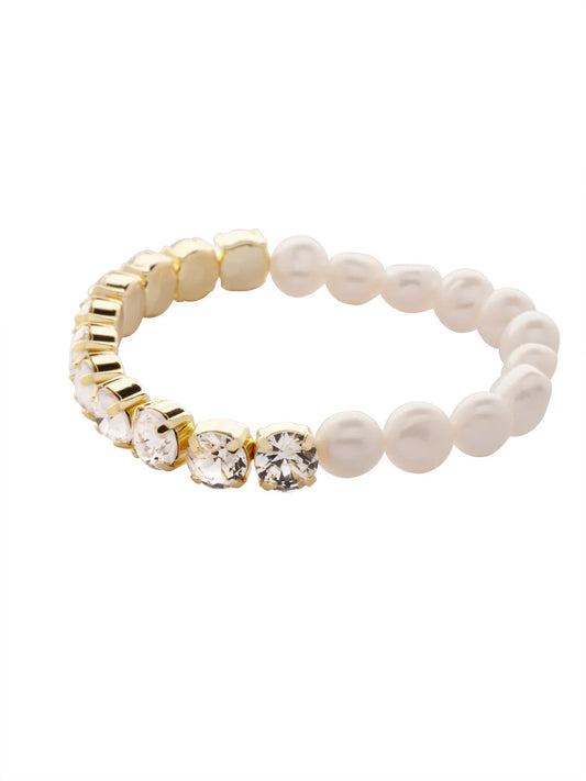 Pearl & Crystal Stretch Bracelet - 4BFJ41BGMDP