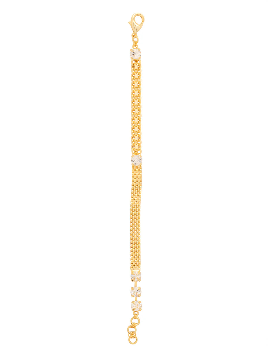 Crystal Mesh Chain Tennis Bracelet- 4BGB3BGCRY