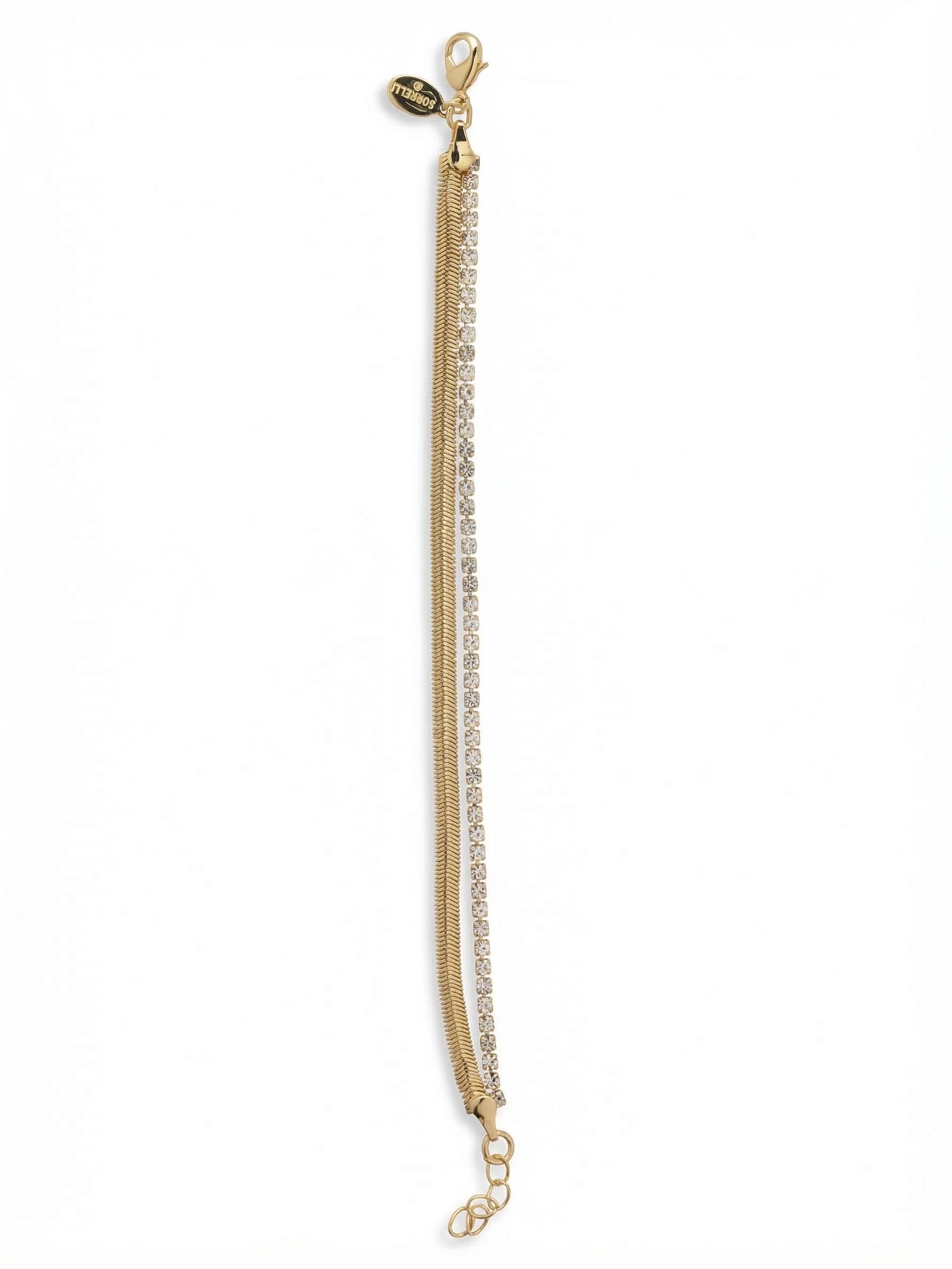 Mini Crystal Snake Chain Tennis Bracelet- 4BGB8BGCRY
