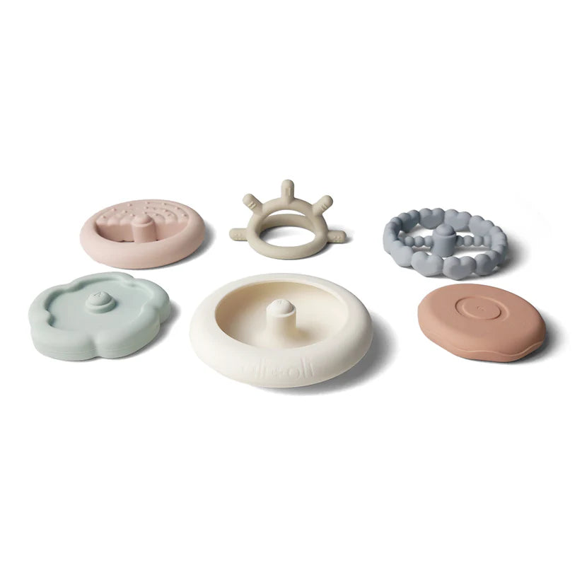 Silicone Stacking Teething Rings (Sun)