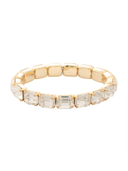 7 Inch Easton Emerald Cut Stretch Bracelet-Crystal