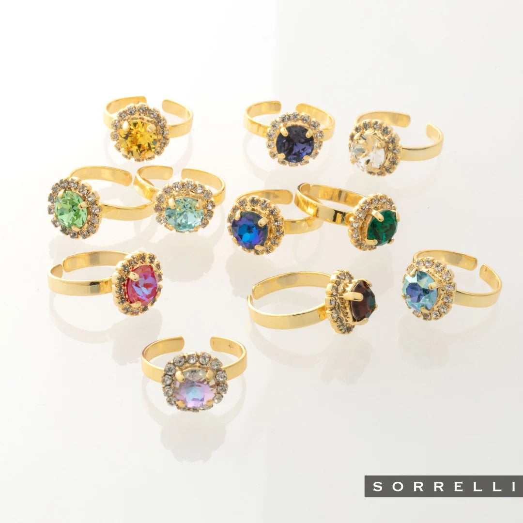 Haute Halo Cocktail Ring- Aqua AB