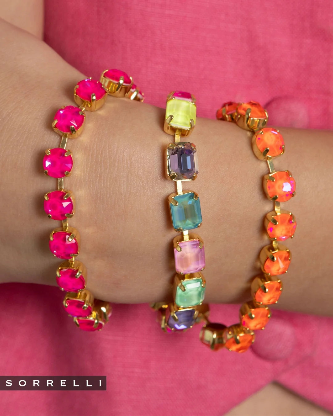 Sienna Tennis Bracelet- Electric Pink- BGA2BGETP