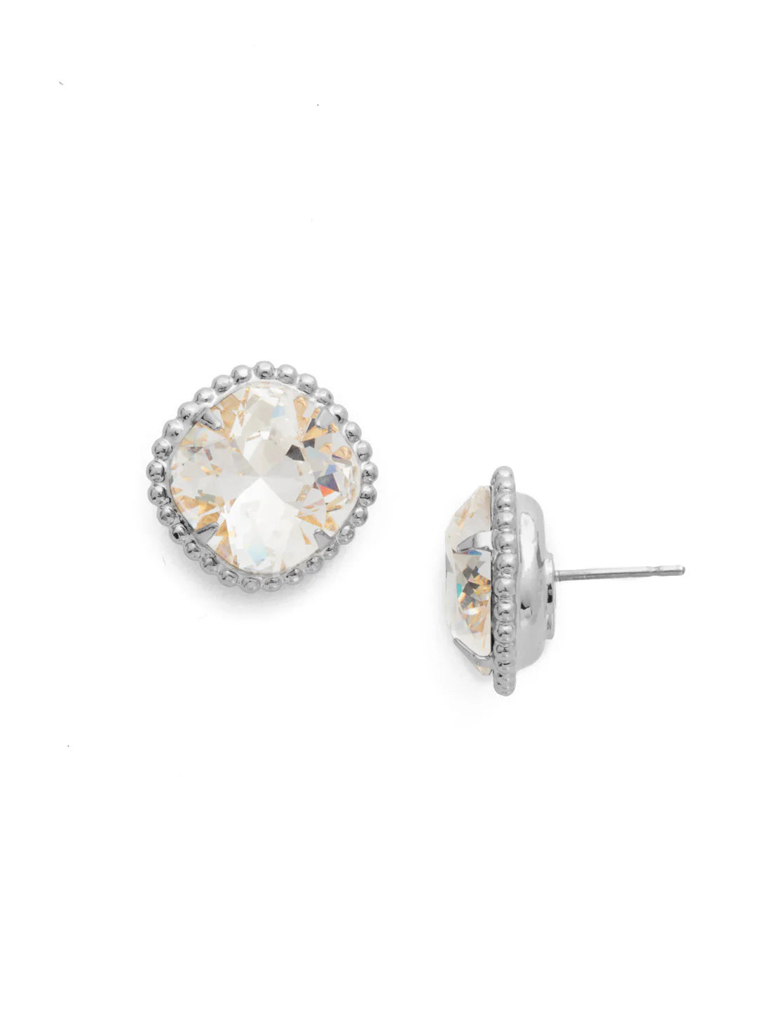 Cushion Cut Solitaire Stud Earrings