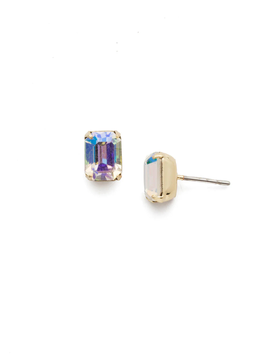 Mini Emerald Cut Earrings