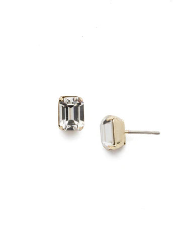 Mini Emerald Cut Earrings