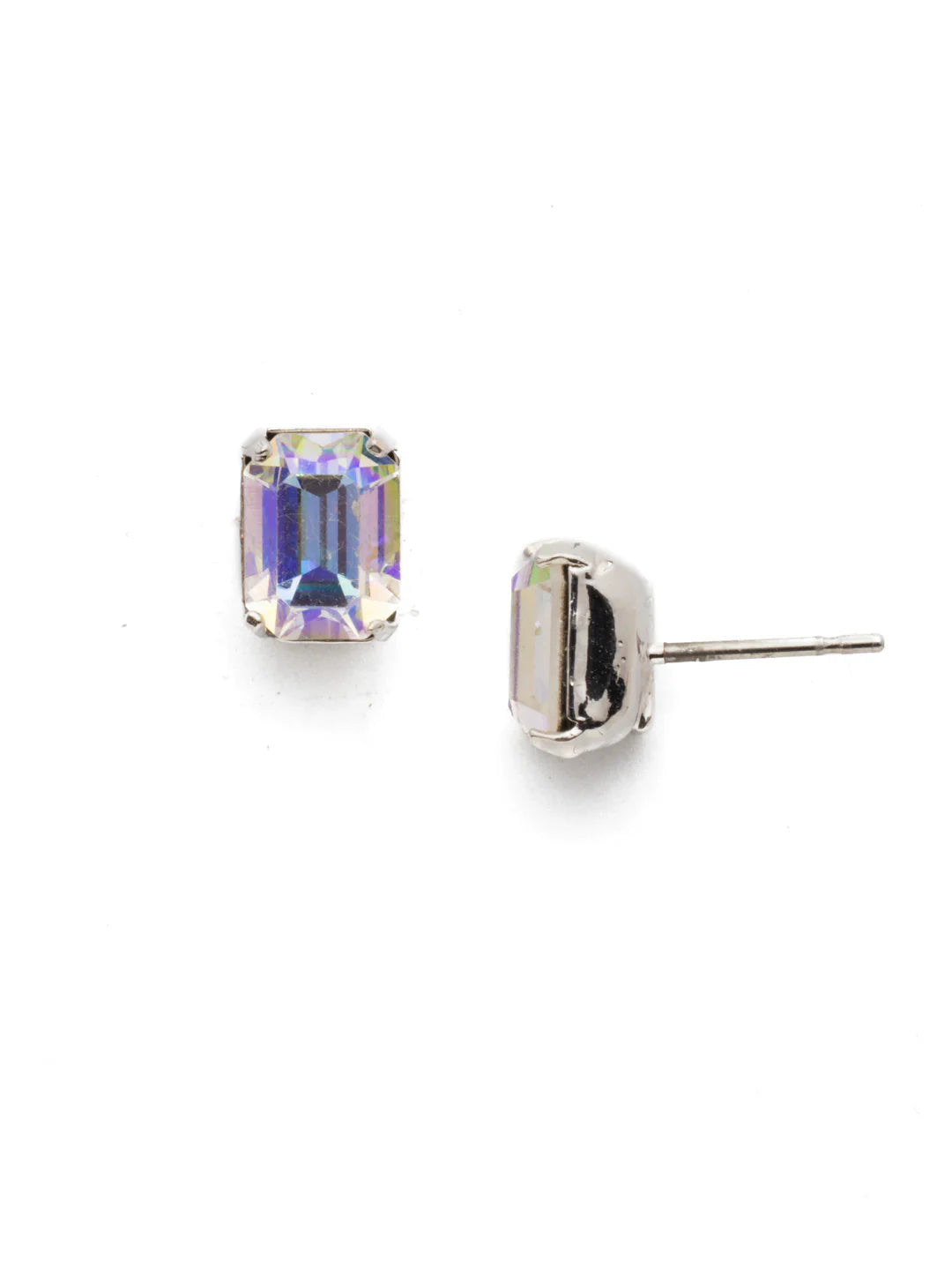 Mini Emerald Cut Earrings