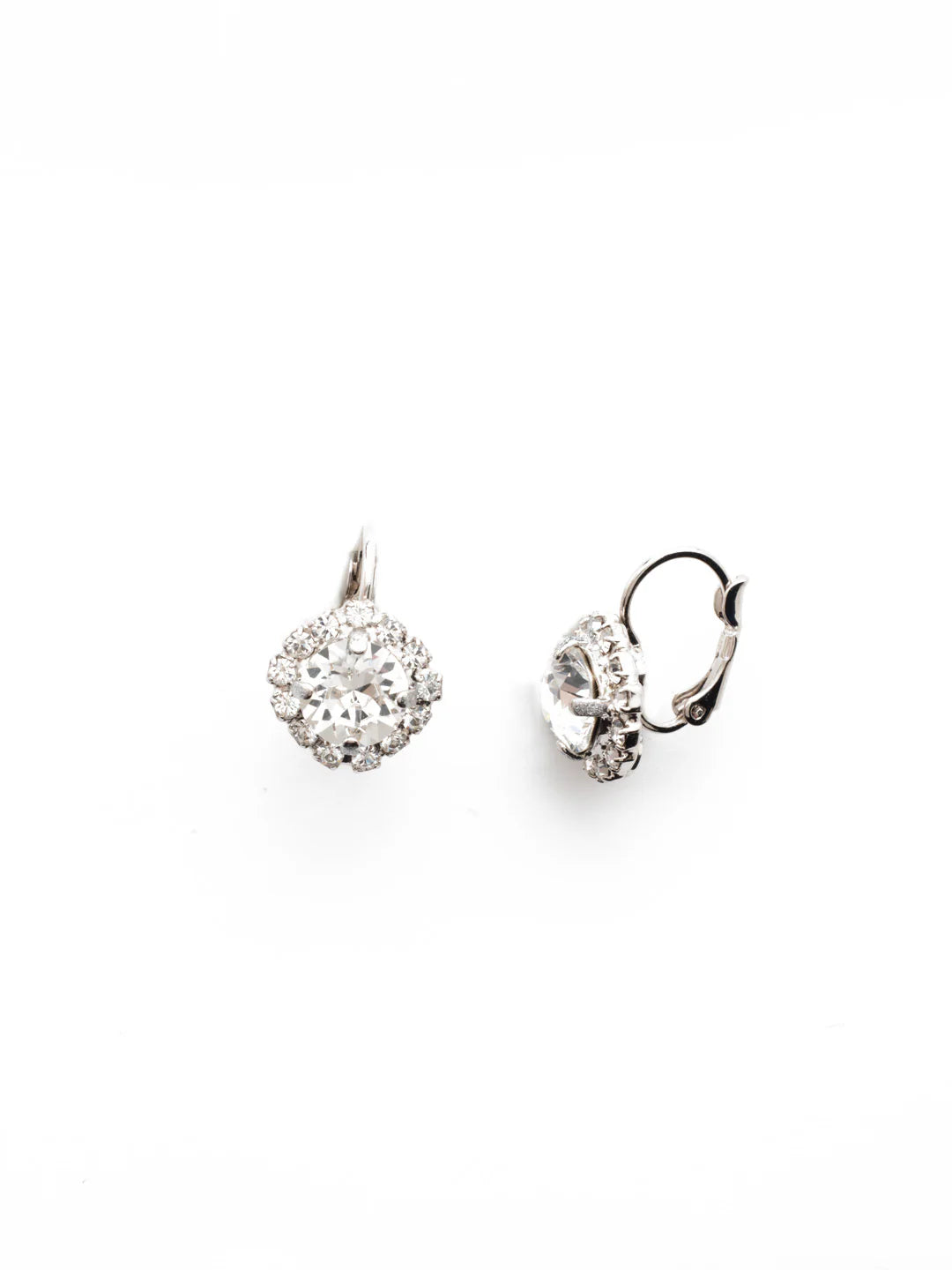 Haute Halo Dangle Earrings- Crystal