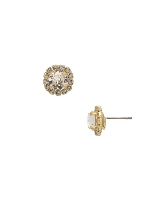 Haute Halo Stud Earrings- Crystal