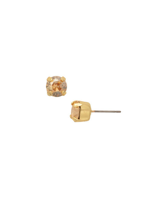 Simple Stud Earrings- Dark Champagne