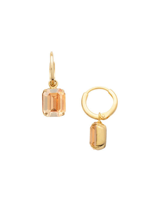 Octavia Huggie Hoop Earrings- Dark Champagne
