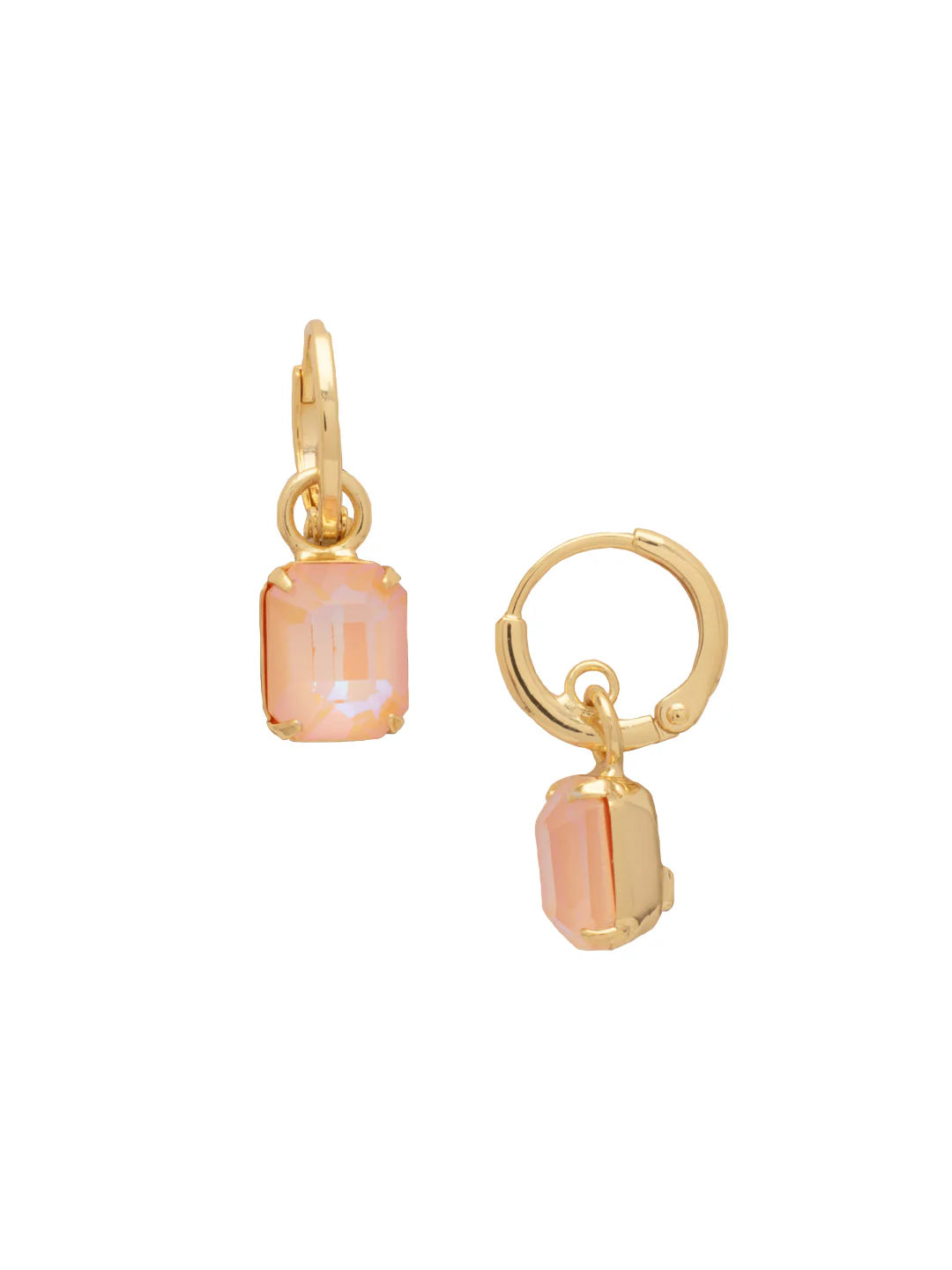 Octavia Huggie Hoop Earrings- Peach Delite